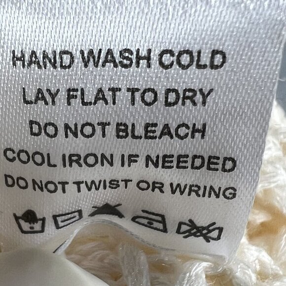 Superdown Med Miranda Crochet Mini Dress Open-Knit Bell Sleeves Beachy Vacation - Picture 14 of 16